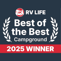 RV LIFE Best of the Best Campground 2025 award winner
